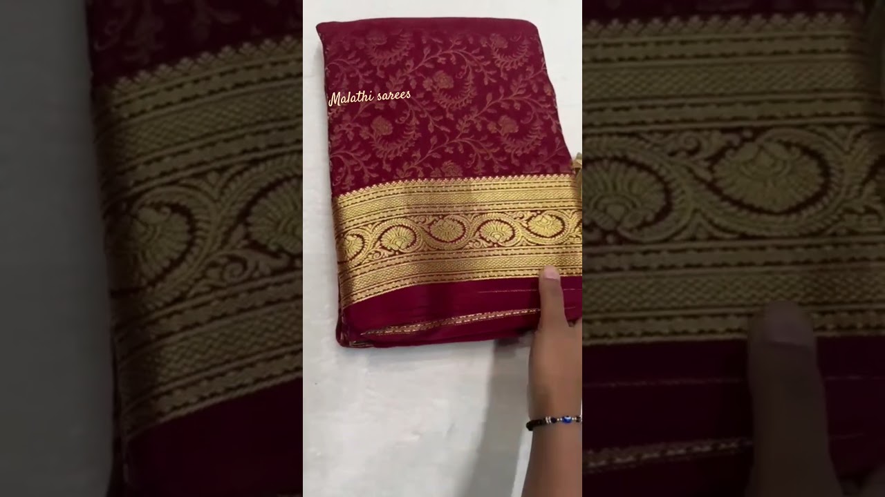 💕 Pure Brocade Mysore Silk sarees 💕120gsm thickness  rich pallu Price : 11800/-Silk mark certified🥰