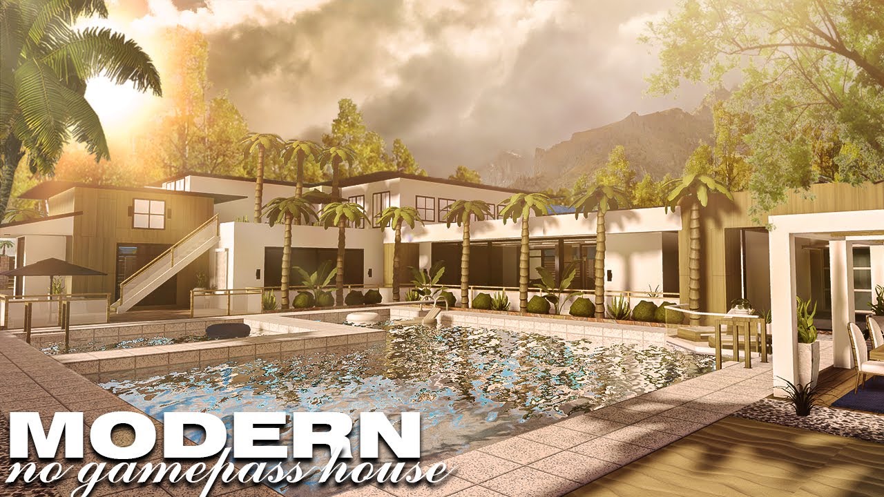 Bloxburg: No Gamepass Private Modern House | Roblox | Speedbuild