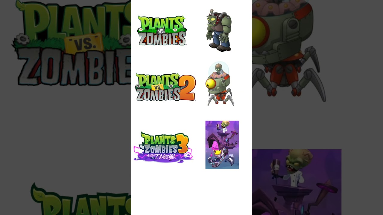 PVZ 1 Vs PVZ 2 Vs PVZ 3 #pvz #plantsvszombies #shorts