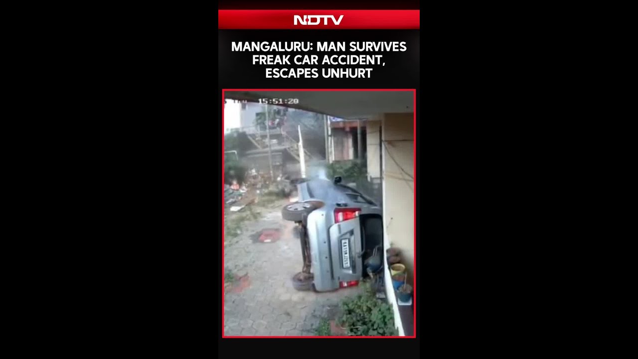 Mangaluru: Man Survives Freak Car Accident, Escapes Unhurt