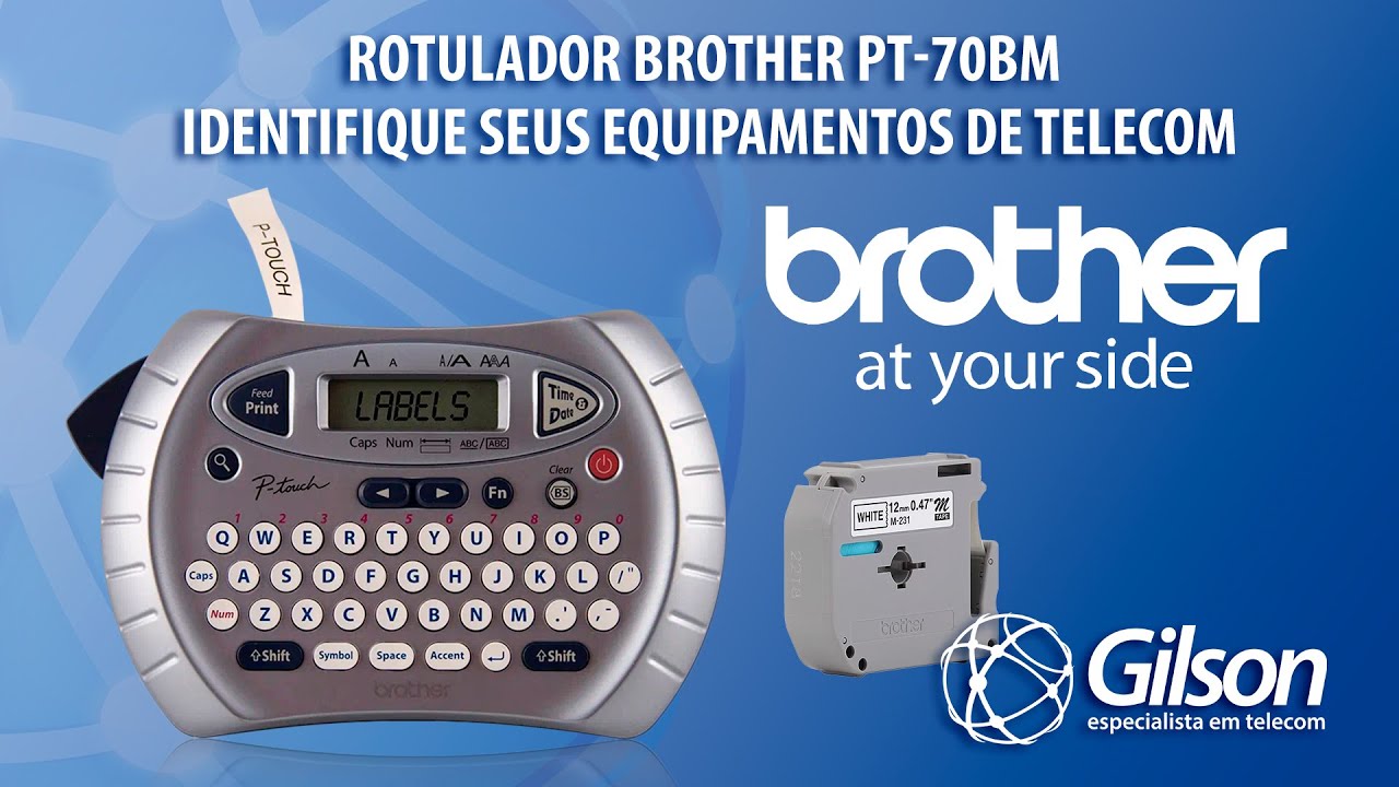 Rotulador Brother PT-70BM (identifique seus equipamentos de Telecom)