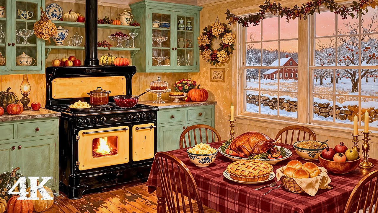Homestead Thanksgiving | Timeless Comfort Will Cure You with Crackling Fire & Cozy Snowfall