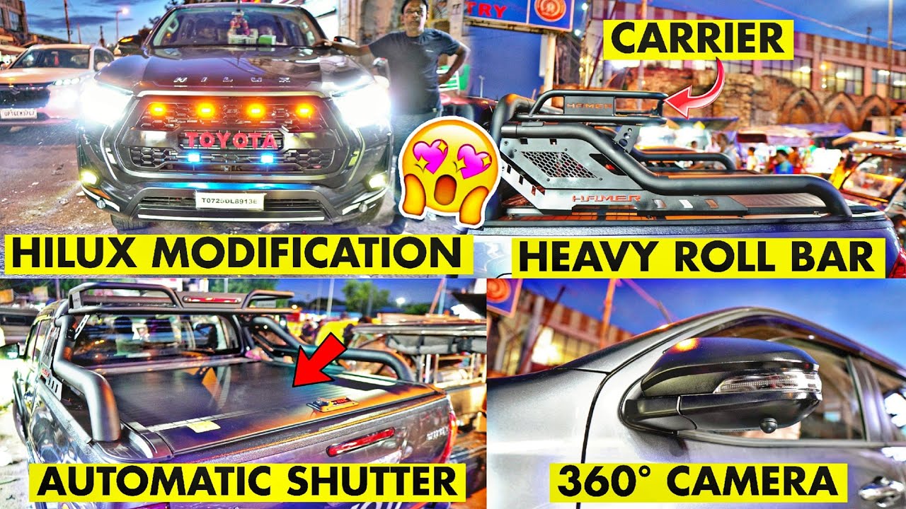 HILUX MODIFICATION ✅2024 HILUX MODIFIED 😱 AUTOMATIC SHUTTER & HEAVY ROLL BAR 🤯 BEST HILUX MODIFIED💥