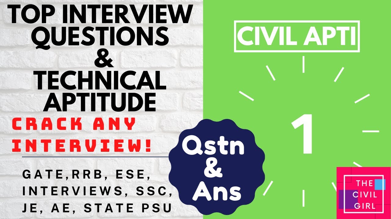 Top Civil Engineering MCQ l Very Important Technical aptitude | LNT l TATA l fresher