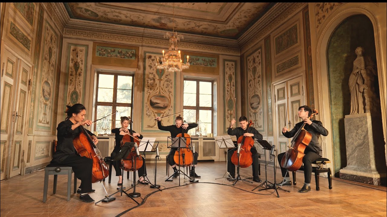 5 cellists play Rachmaninov - Prelude in G Minor (Op. 23 No. 5)