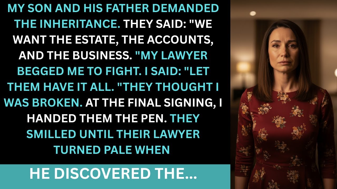 My Son and His Father Demanded the Entire Inheritance, They Didn’t Know I’d  Signed the Death.....