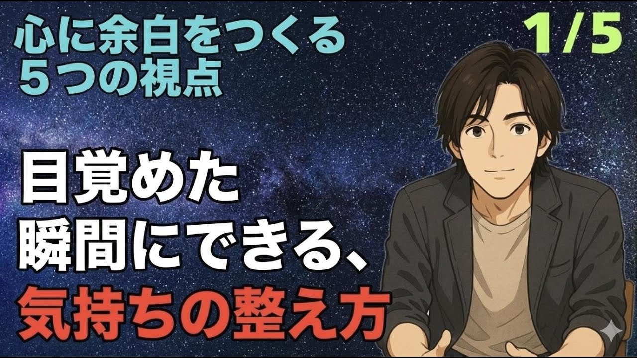 【心に余白 1/5】目覚めた瞬間にできる、気持ちの整え方