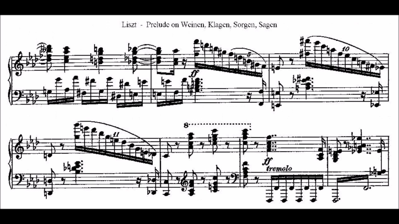 Bach/Liszt : Präludium Weinen Klagen Sorgen Zagen