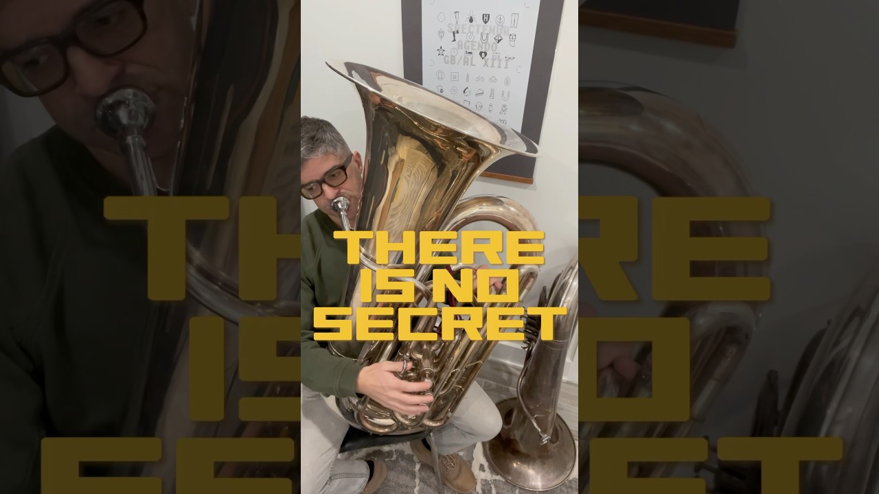 I was lying&hellip; there is no secret #brassplayer #tuba #music #band #brass #shorts #motivation