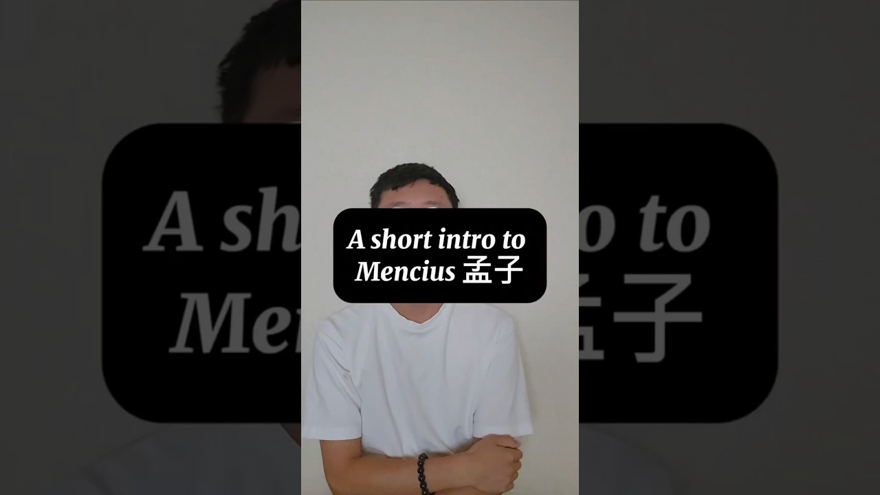 A short intro to Mencius 孟子 #confucianism #wisdom #chinesehistory #morality