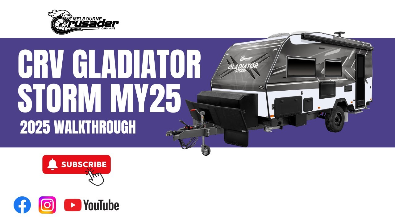 2025 Crusader Gladiator Storm | Cafe Dinette Hybrid Caravan Walkthrough | Fibreglass Construction