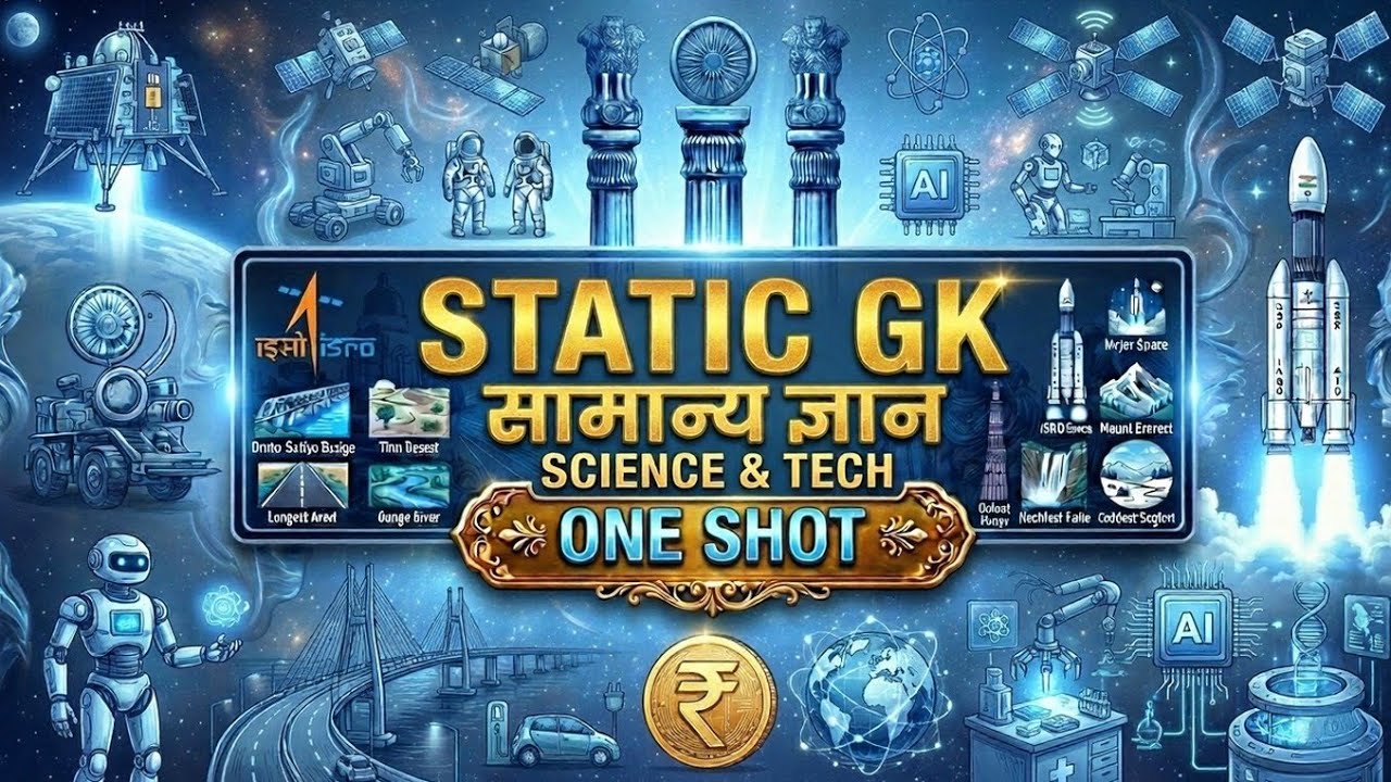 संपूर्ण स्टैटिक GK Complete Science & Technology One Shot | विज्ञान एवं प्रौद्योगिकी Static GK