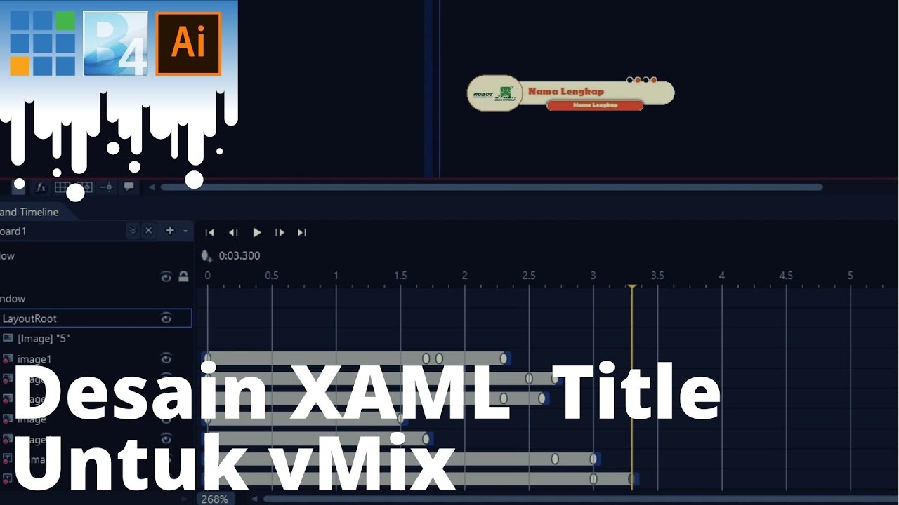 Membuat XAML Title untuk vMix yang KEREN