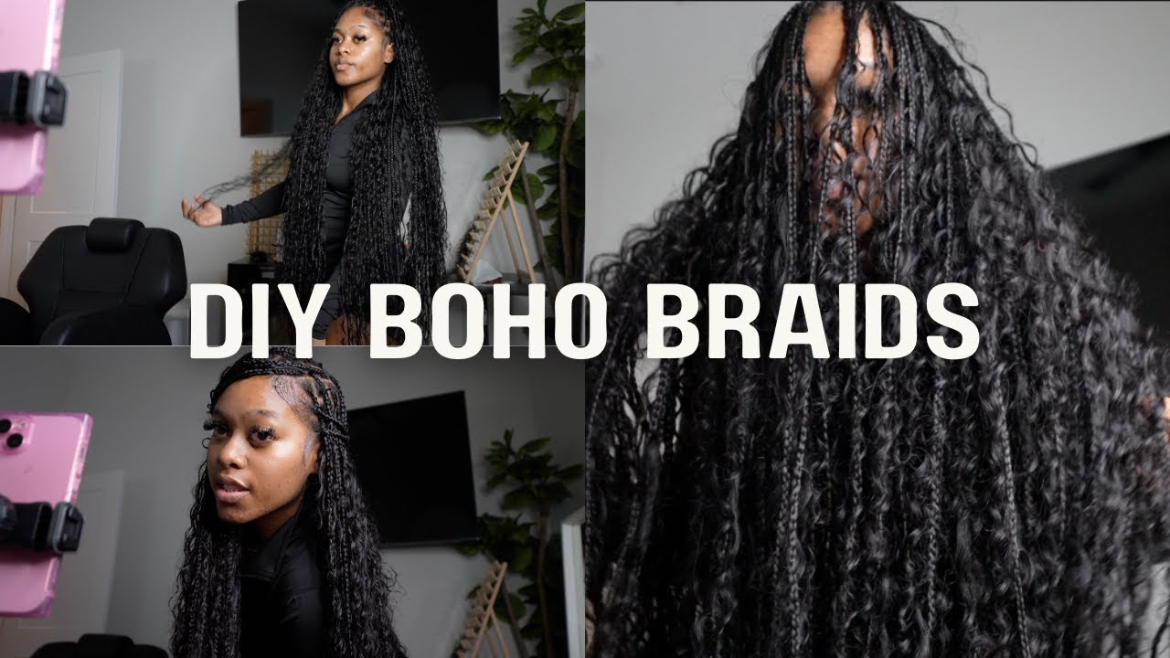 How To Do Your Own Boho Braids (DETAILED) Ft. Hot Braids