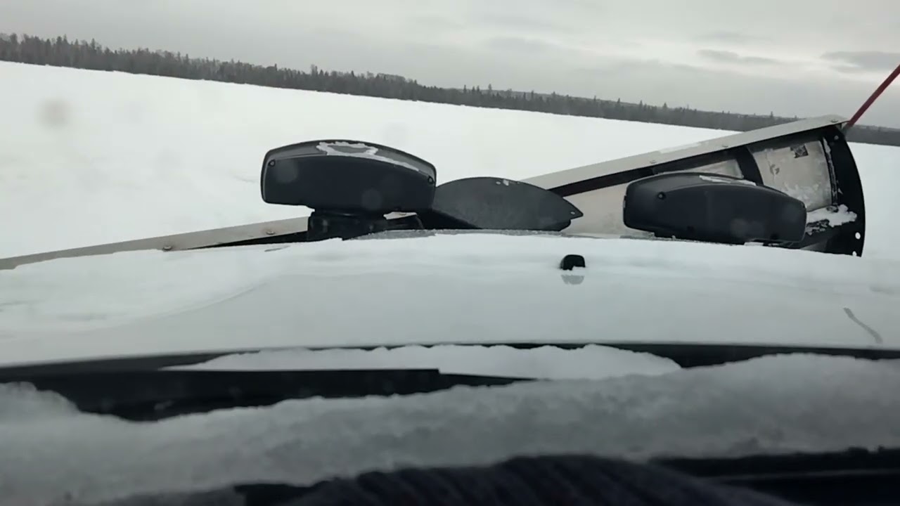 Plowing/Building an Ice Road on a Lake