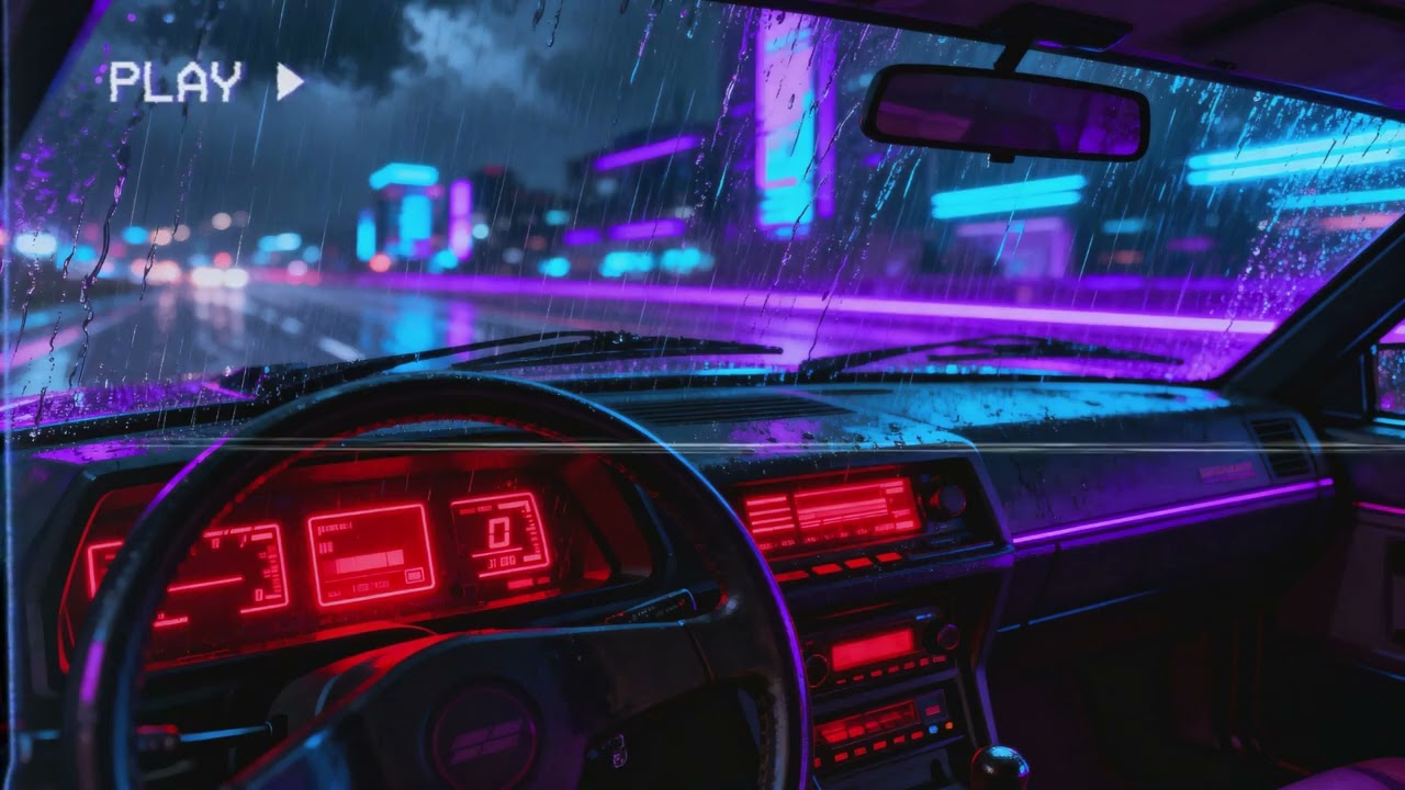 Ultimate Synthwave Mix: Night Drive Rain (1 Hour)