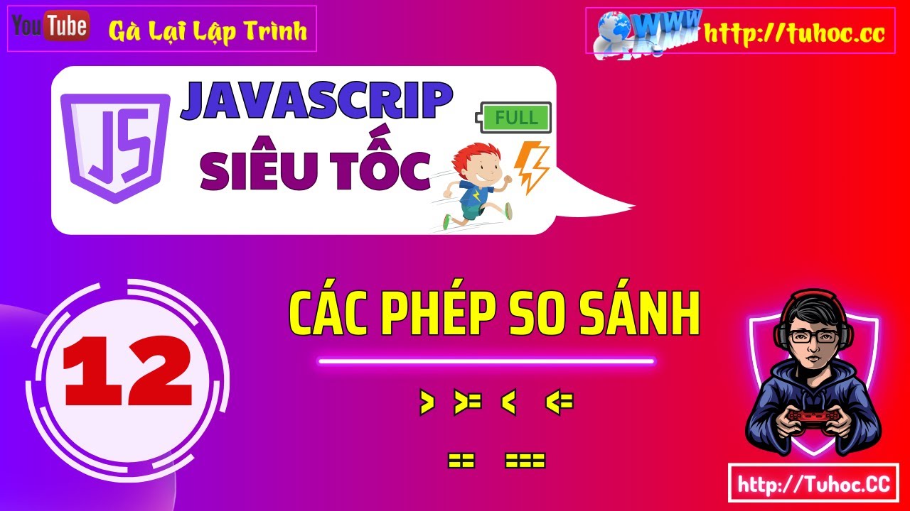 12. Toán tử So Sánh trong JS - sự khác nhau giữa == và === , khác nhau giữa != và !==