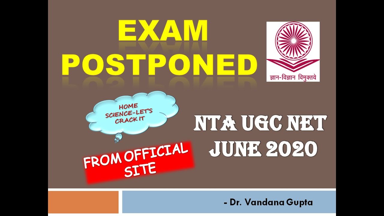 JUNE 2020 NTA NET EXAM POSTPONED