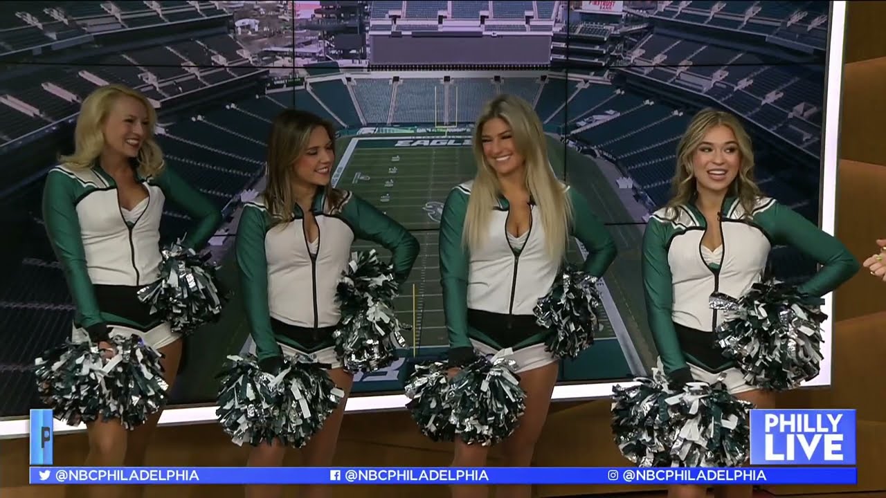 Eagles Cheerleaders Getting Ready for Super Bowl LVII