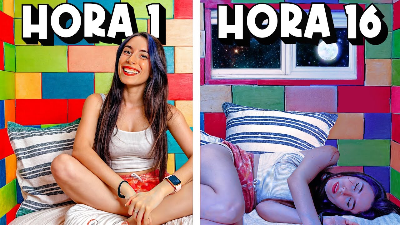 PASAMOS LA NOCHE EN UNA CASA DE BLOQUES DE COLORES