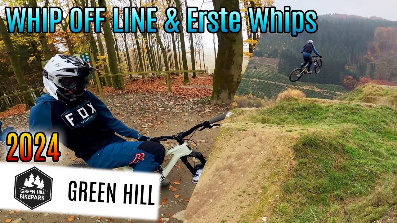 Green Hill Bikepark Jumplines mit dem Partybike erste Whips und Whip Off Line | 4K | Radon Swoop