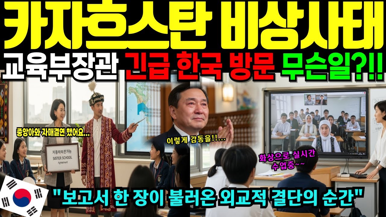 [해외감동사연]중앙아시아 4개국 한글 열풍, 카자흐스탄 교육부 장관이 직접 한국 방문한 충격적인 이유