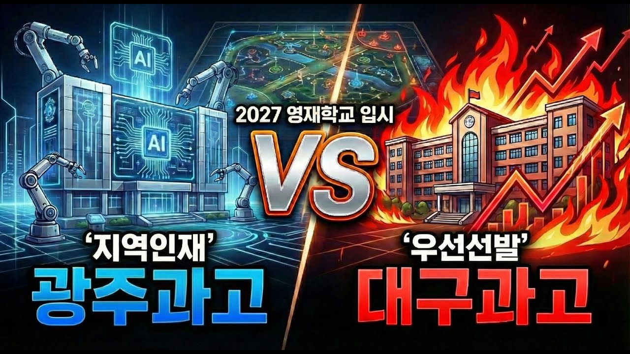 광주과고 vs 대구과고- 광주과학고등학교 vs 대구과학고등학교 비교 대조 2027학년도 대비-2027 영재학교 입시 대격변! 광주 vs 대구과학고 합격 전략 총정리