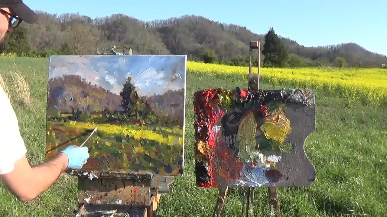 Kyle Buckland Beginner Plein Air Oil Painting Demonstration Landscape Art Lesson #9
