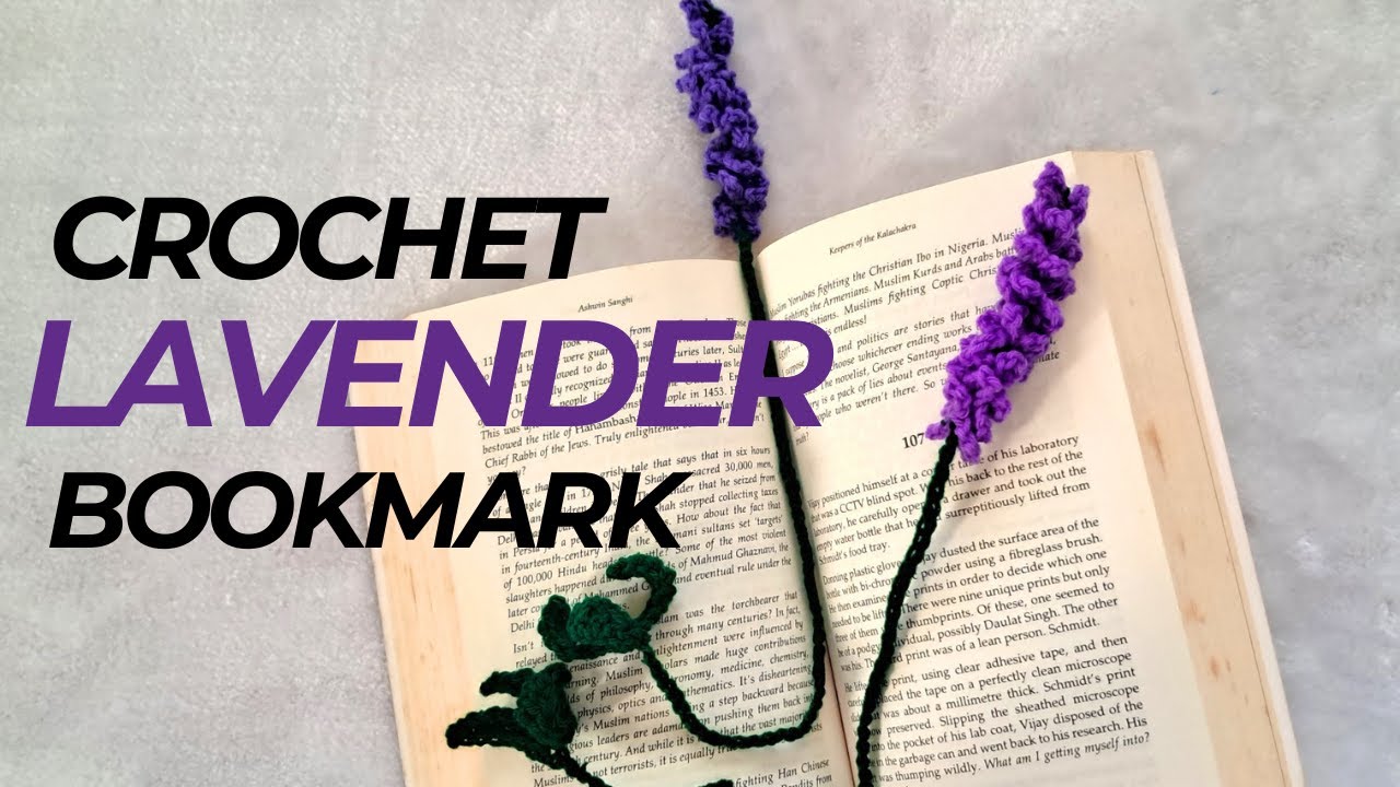 Easy Crochet Bookmark for Beginner | Crochet Lavender flower Bookmark