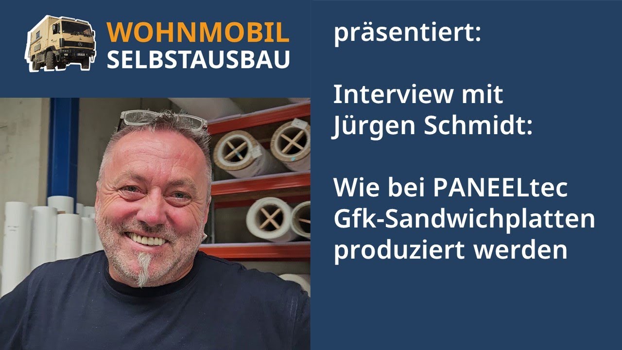 Wohnmobil Selbstausbau präsentiert, wie bei PANEELtec Gfk-Sandwichplatten produziert werden.
