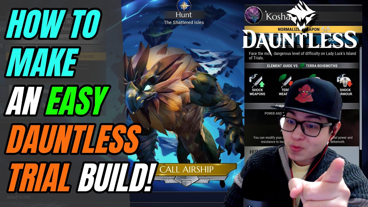 Dauntless - How to make a Build that makes ANY DAUNTLESS TRIAL EASY! - Fully Explained!