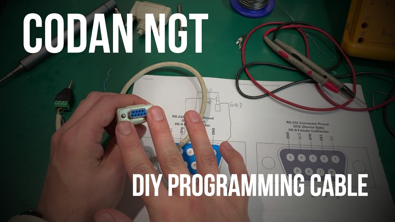 Codan NGT making own programming cable RS-232 DE9 to 3.5mm