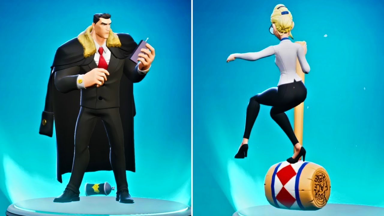MultiVersus - All Bruce Wayne and Dr. Quinzel Emotes/Taunts (4K) Season 3