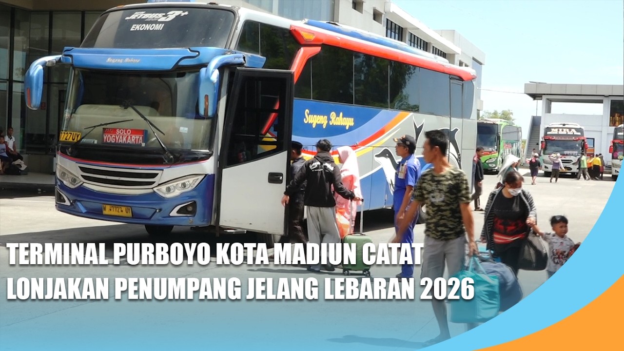MADIUN | Terminal Purboyo Kota Madiun Catat Lonjakan Penumpang Jelang Lebaran 2026