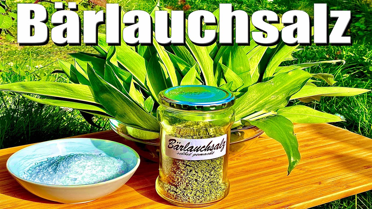 Bärlauchsalz selber machen Bärlauch Rezept Kräutersalz Tutorial Bärlauch verarbeiten