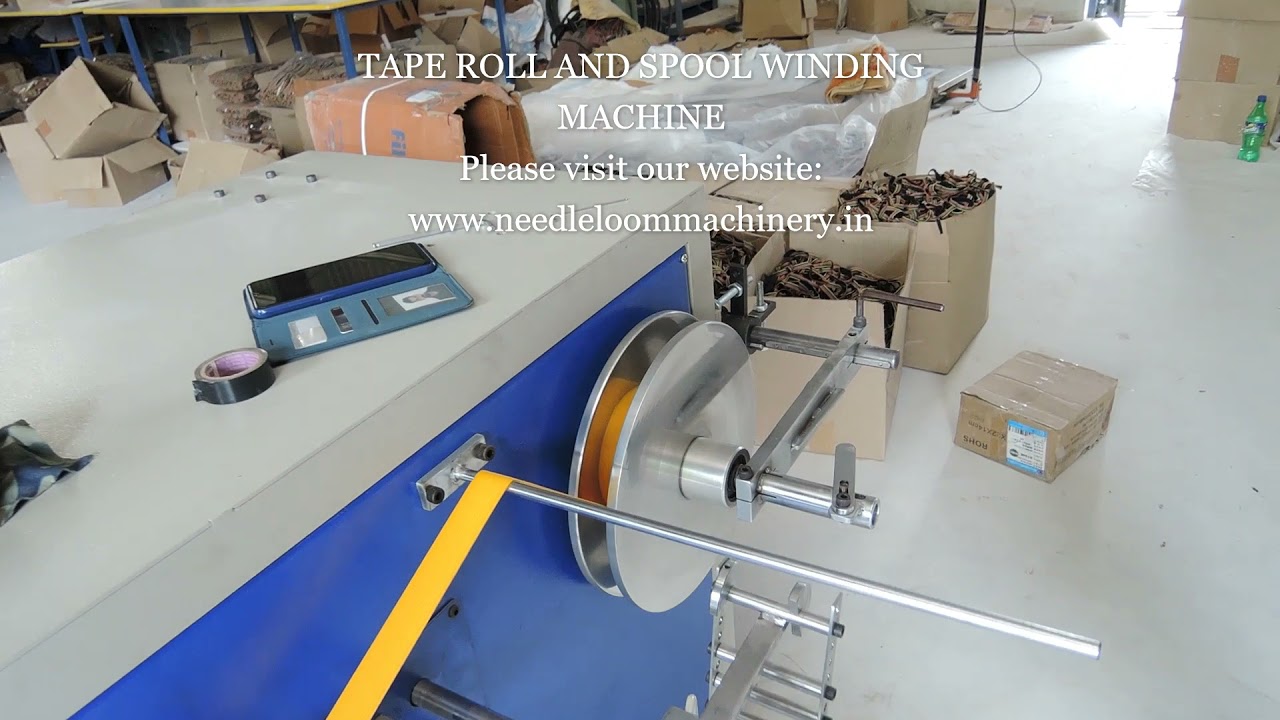 TAPE ROLL AND SPOOL WINDING MACHINE