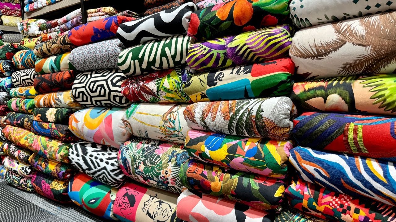 Fabrics Wholesale Market   एशिया की सबसे बड़ी कपड़ा मंडी   Rayon Printed Fabrics