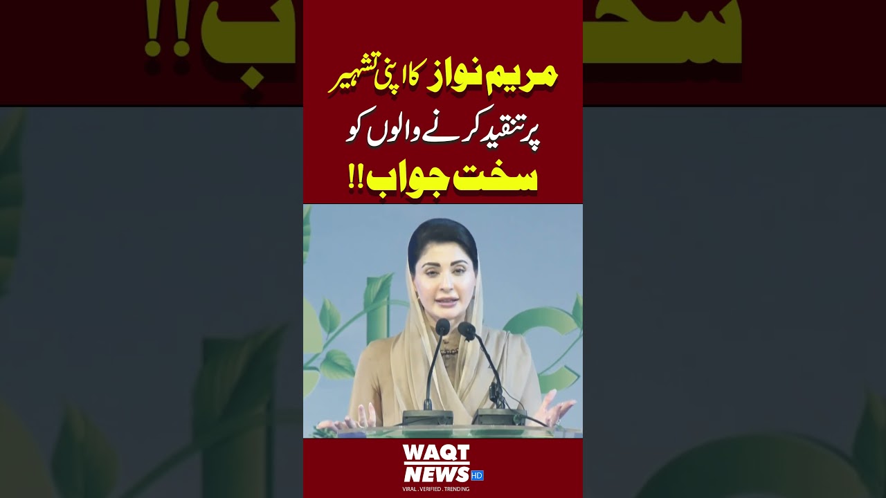 Maryam Nawaz&rsquo;s Strong Reply To Critics Over Her Picture | WaqtDigital