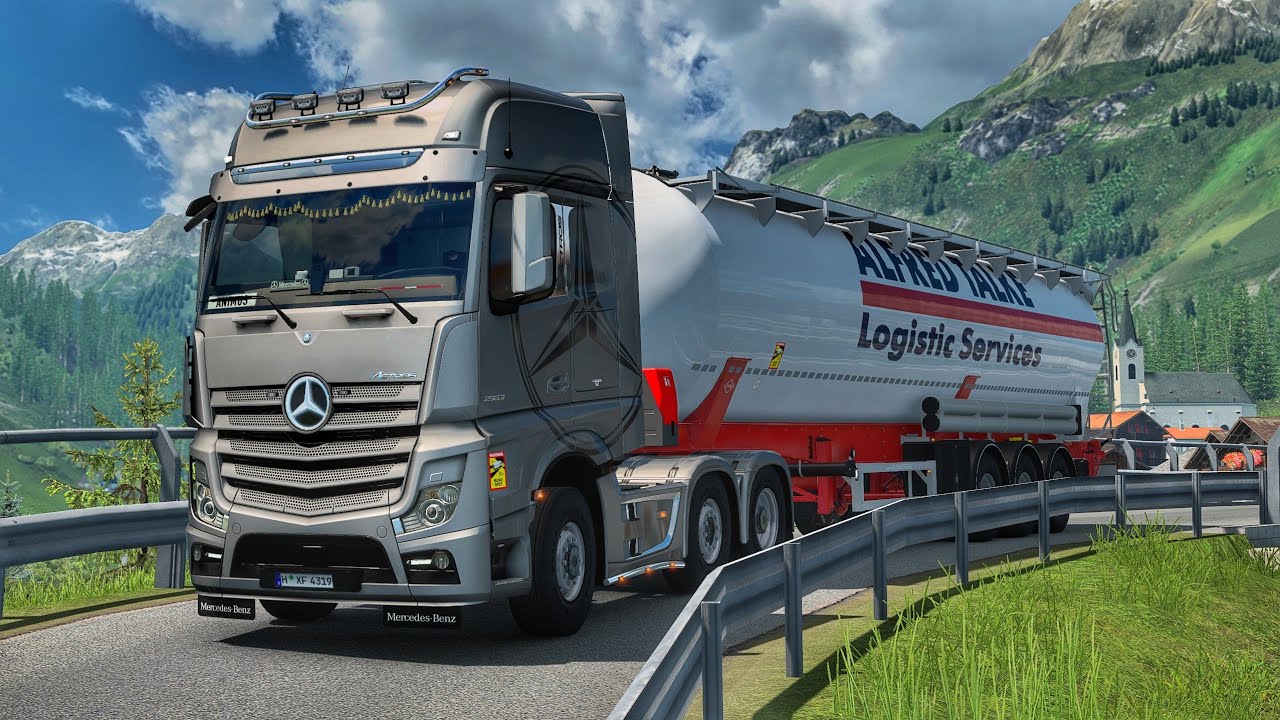 Early Morning Scenic Hidden Roads to Switzerland Alps | #ets2 1.50