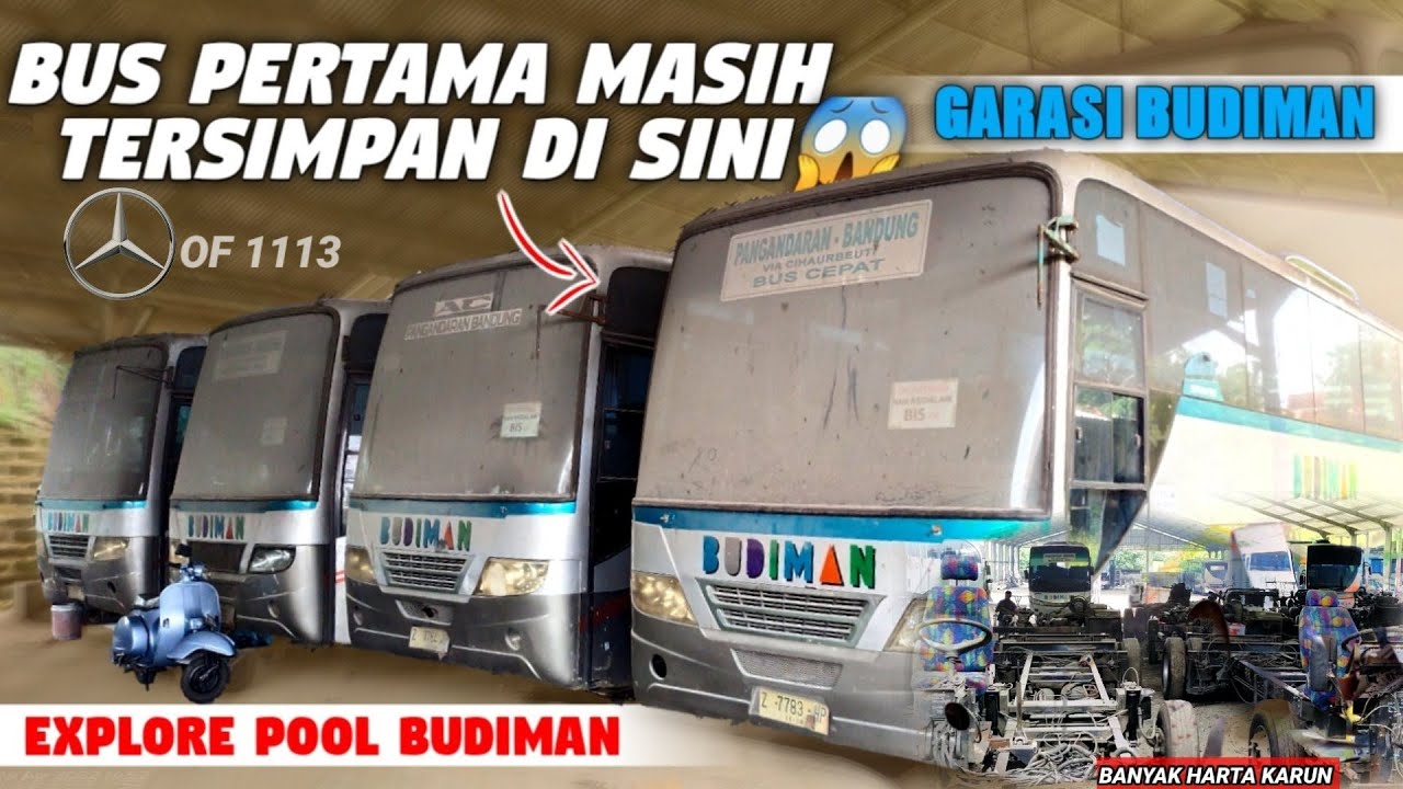 BUS BERSEJARAH PO BUDIMAN‼️Masih Tersimpan Rapih Di Garasi Manonjaya Sasis Mercedes-Benz of 1113🔥
