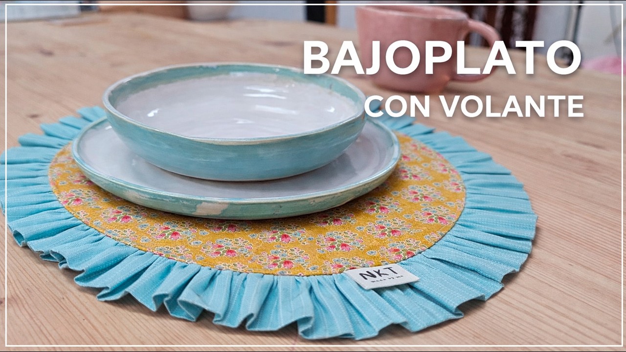 Cómo coser un bajoplato de tela con volante | Tutorial patchwork fácil con Fat Quarters Tilda