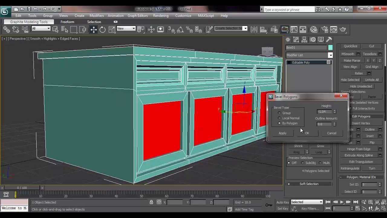 3ds Max House Modeling Tutorial: How Model Storage Cabinets For Kitchen Pantry Cupboard