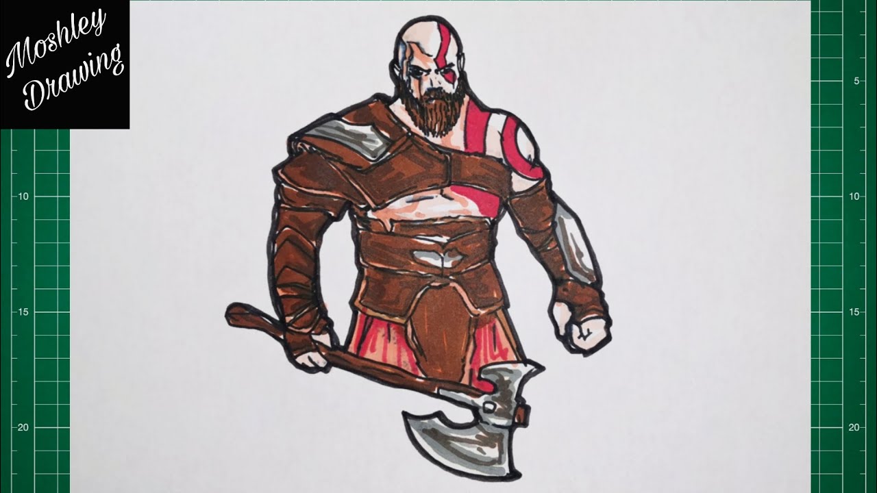 How to Draw Kratos from God of War Ragnarok