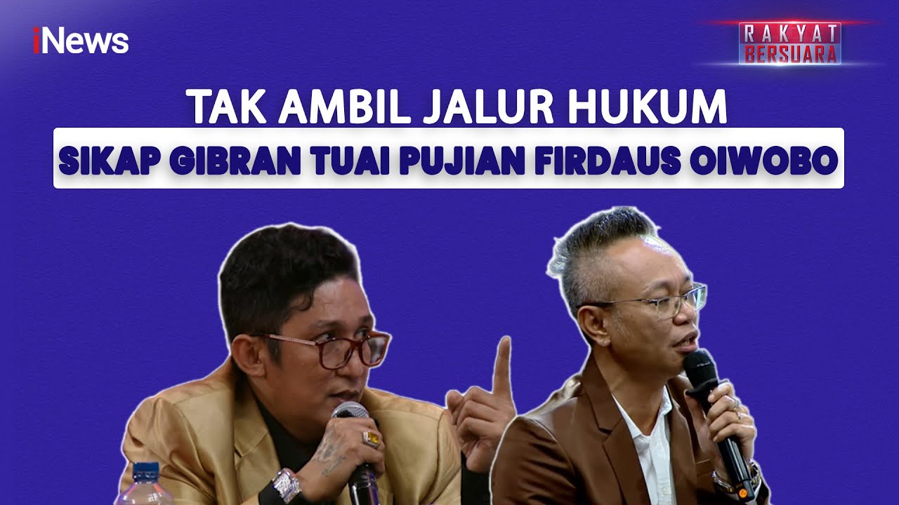 Ade Darmawan Ungkap Gibran Tak Laporkan Pandji, Firdaus Oiwobo: Mulia Sekali!