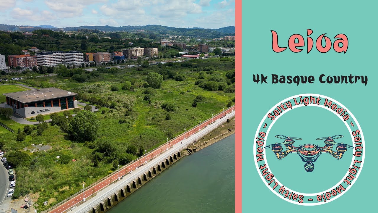 Leioa Bike Path and possible future buildings? Basque Country Drone, Pais Vasco Dron 4K