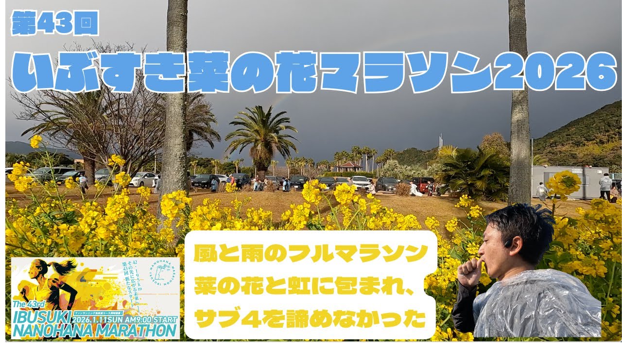 第43回いぶすき菜の花マラソン2026〜過酷なコースと天候でサブ４挑戦〜