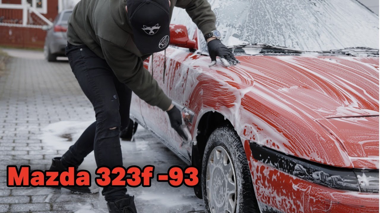 Den här röda Mazda 323F fick nytt liv | Tvätt & Polering