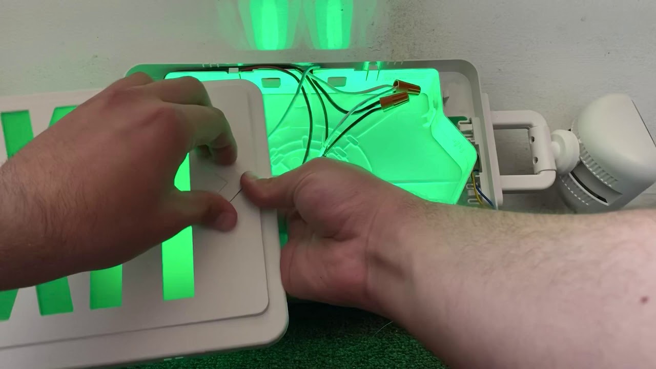 Review LED Emergency Exit signs combos, test/demo