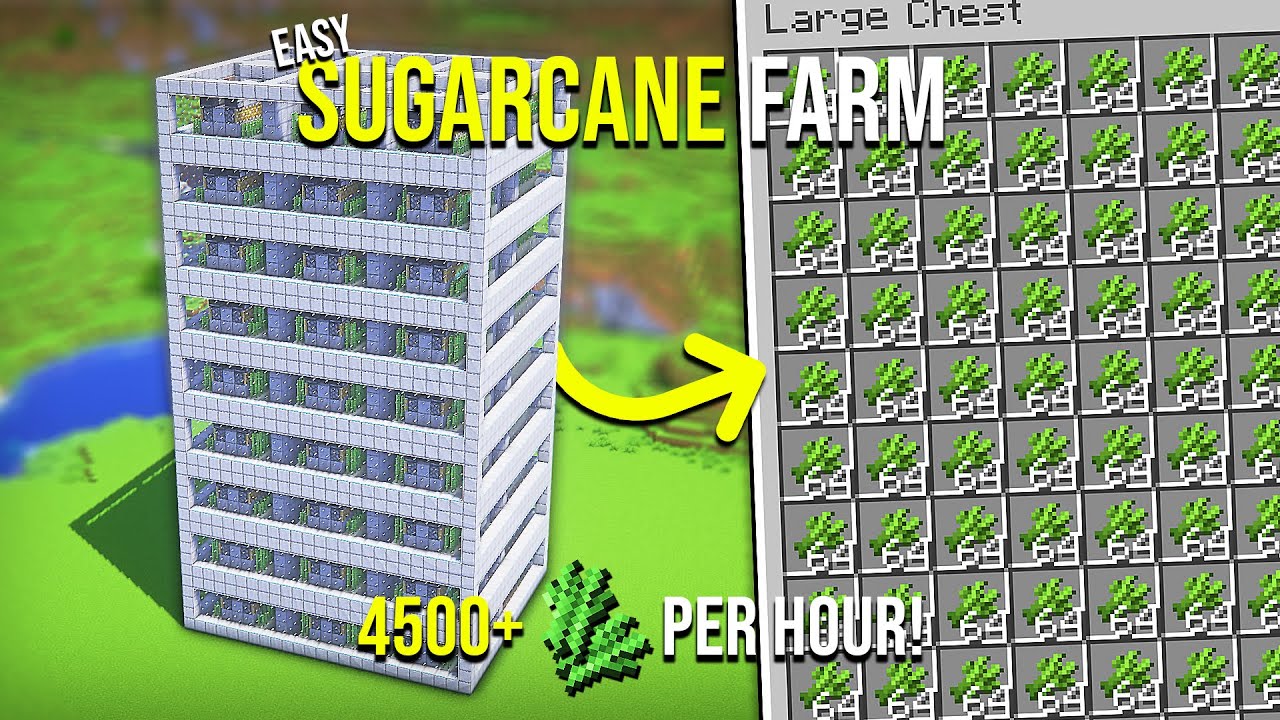 Minecraft BEST SUGAR CANE FARM 1.21 - Java & Bedrock - 4500+ PER HOUR!