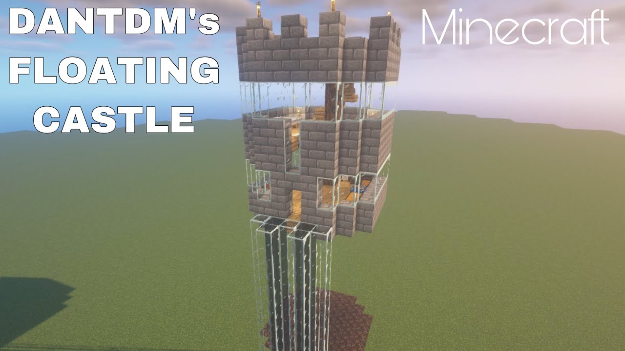 How to build DanTDM's Minecraft Hardcore Floating Castle in Minecraft! [Version 1] | CrystalizedSP